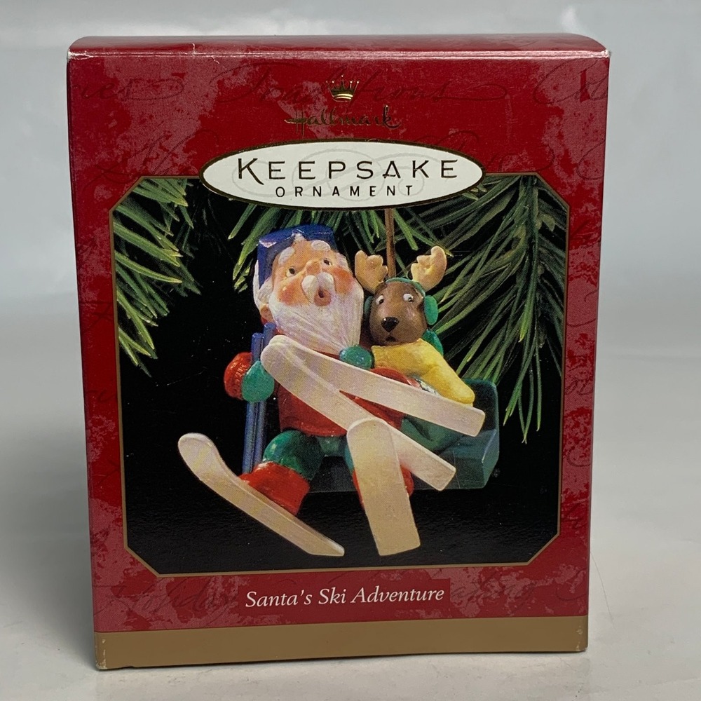 Hallmark Keepsake Ornament 1997 Santa's Ski Adventure Robert Chad Christmas NIB